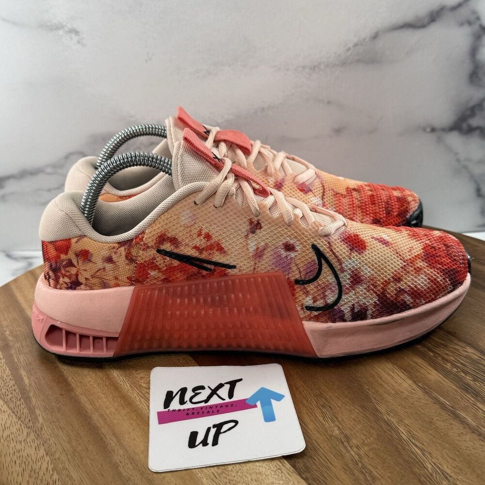 Womens 9-Nike Metcon 9 Amp Washed Coral Magic Ember Pink Tint Black HJ6210-600 - Picture 3 of 9